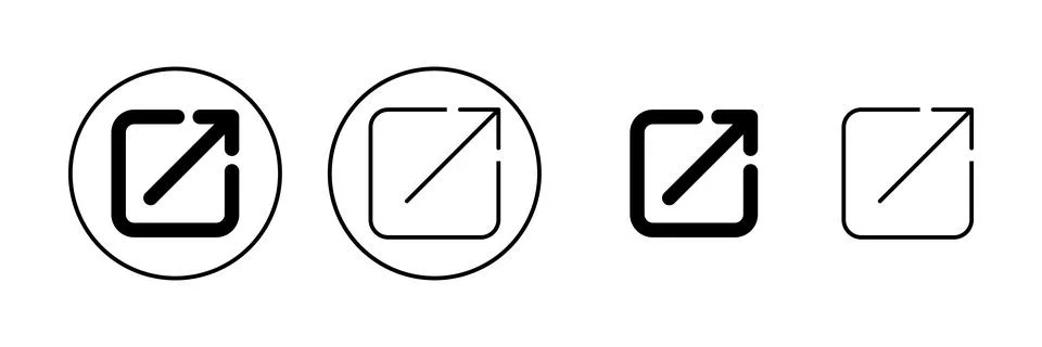 External link icon vector. link sign and symbol. hyperlink symbol Stock Illustration