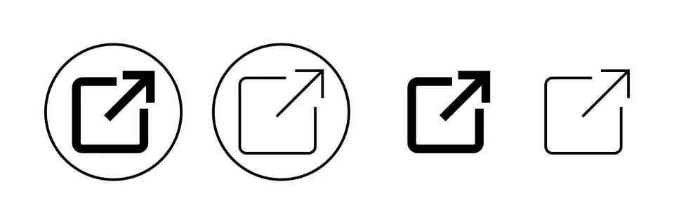 External link icon vector. link sign and symbol. hyperlink symbol Stock Illustration