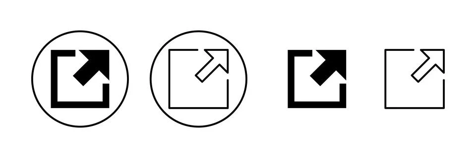 External link icon vector. link sign and symbol. hyperlink symbol Stock Illustration