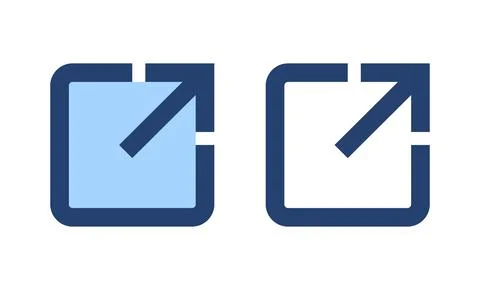 External link icon vector. link sign and symbol. hyperlink symbol Stock Illustration