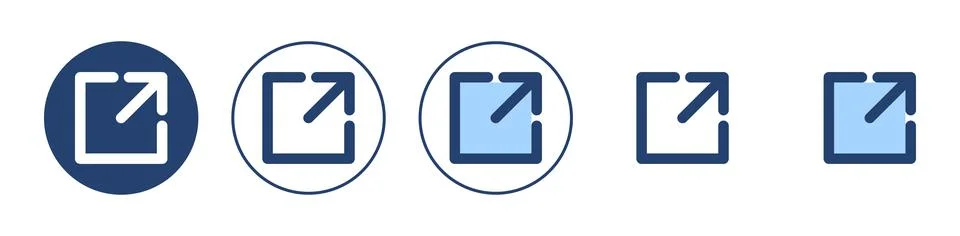 External link icon vector. link sign and symbol. hyperlink symbol Stock Illustration