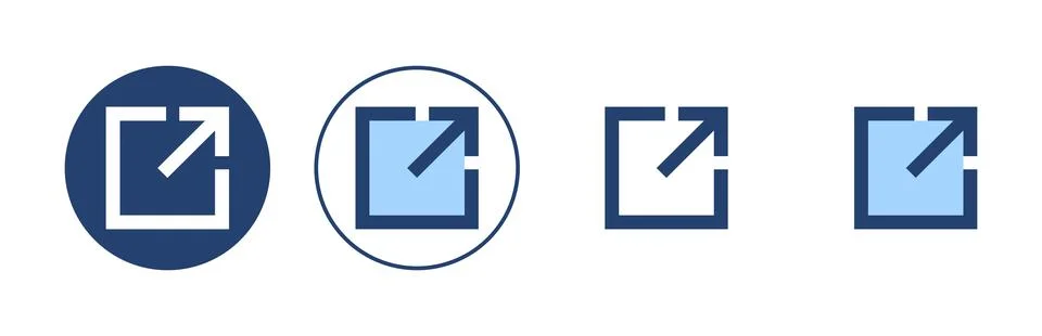 External link icon vector. link sign and symbol. hyperlink symbol Stock Illustration