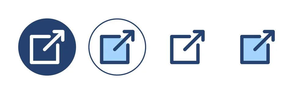 External link icon vector. link sign and symbol. hyperlink symbol Stock Illustration