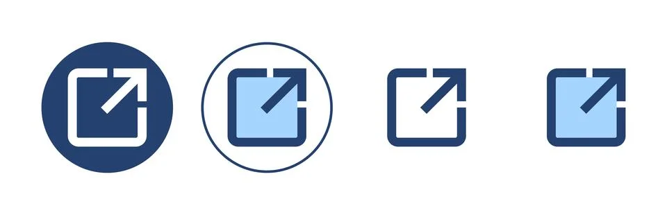 External link icon vector. link sign and symbol. hyperlink symbol Stock Illustration