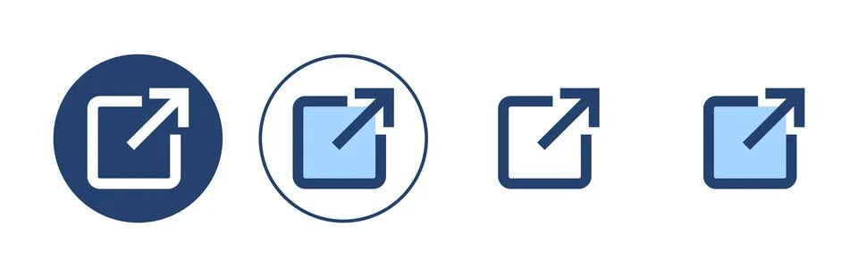 External link icon vector. link sign and symbol. hyperlink symbol Stock Illustration