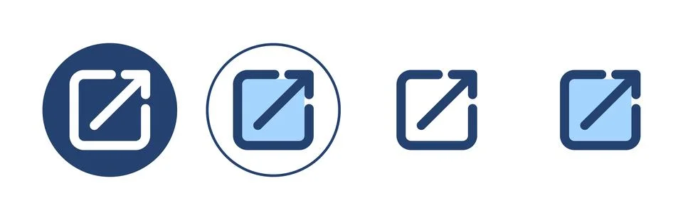 External link icon vector. link sign and symbol. hyperlink symbol Stock Illustration