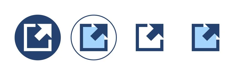 External link icon vector. link sign and symbol. hyperlink symbol Stock Illustration