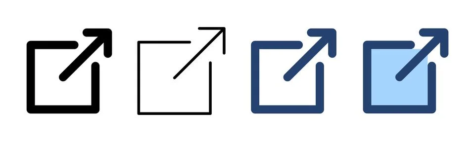 External link icon vector. link sign and symbol. hyperlink symbol Stock Illustration