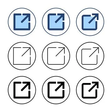 External link icon vector. link sign and symbol. hyperlink symbol Stock Illustration