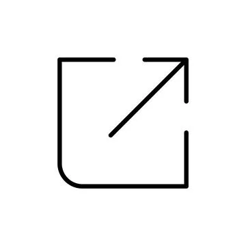External link icon vector. link sign and symbol. hyperlink symbol Stock Illustration