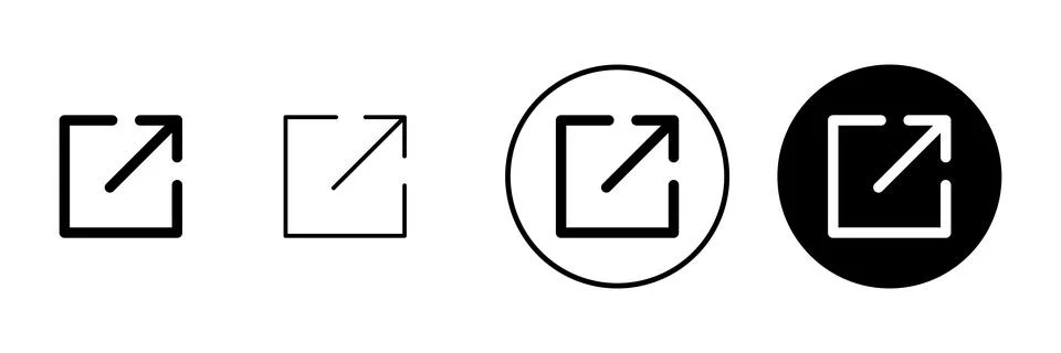 External link icon vector. link sign and symbol. hyperlink symbol Stock Illustration