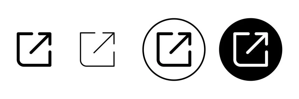 External link icon vector. link sign and symbol. hyperlink symbol Stock Illustration