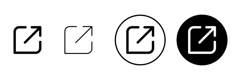 External link icon vector. link sign and symbol. hyperlink symbol Stock Illustration