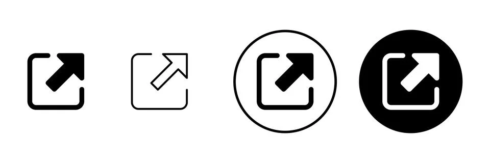 External link icon vector. link sign and symbol. hyperlink symbol Stock Illustration