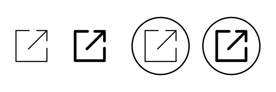 External link icon vector. link sign and symbol. hyperlink symbol Stock Illustration