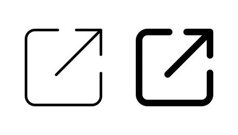 External link icon vector. link sign and symbol. hyperlink symbol Stock Illustration