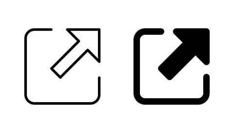 External link icon vector. link sign and symbol. hyperlink symbol Stock Illustration