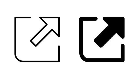 External link icon vector. link sign and symbol. hyperlink symbol Stock Illustration