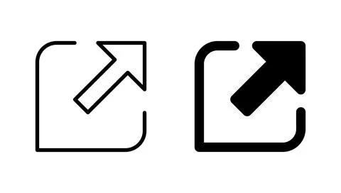 External link icon vector. link sign and symbol. hyperlink symbol Stock Illustration