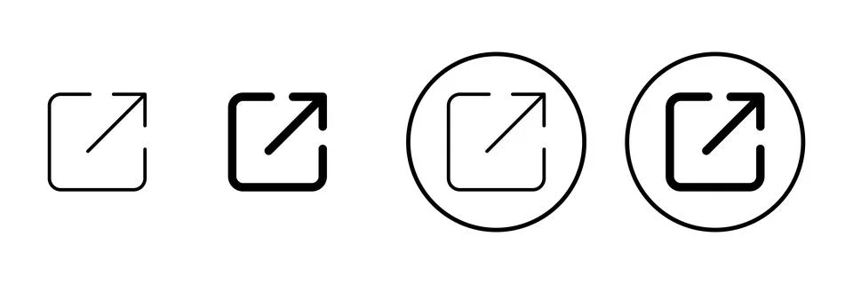 External link icon vector. link sign and symbol. hyperlink symbol Stock Illustration