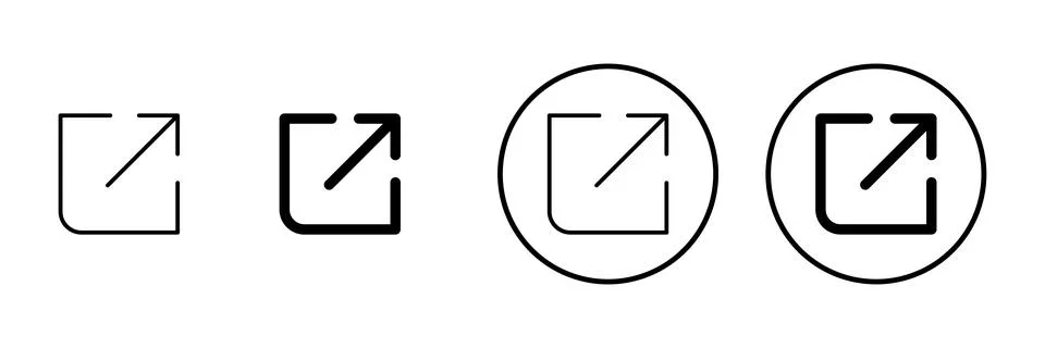 External link icon vector. link sign and symbol. hyperlink symbol Stock Illustration