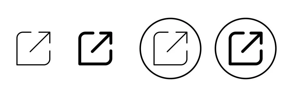 External link icon vector. link sign and symbol. hyperlink symbol Stock Illustration