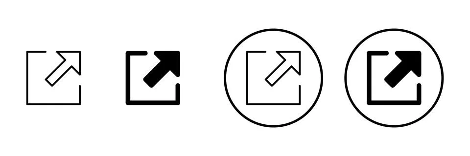 External link icon vector. link sign and symbol. hyperlink symbol Stock Illustration