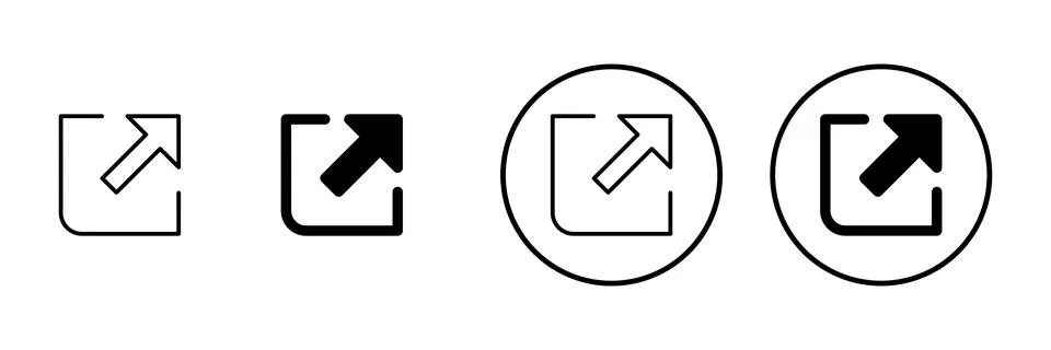 External link icon vector. link sign and symbol. hyperlink symbol Stock Illustration