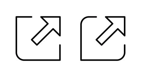 External link icon vector. link sign and symbol. hyperlink symbol Stock Illustration