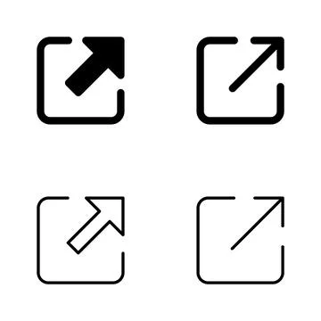 External link icon vector. link sign and symbol. hyperlink symbol Stock Illustration