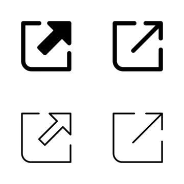 External link icon vector. link sign and symbol. hyperlink symbol Stock Illustration