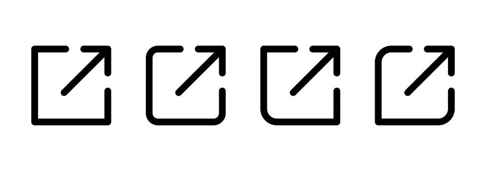 External link icon vector. link sign and symbol. hyperlink symbol Stock Illustration