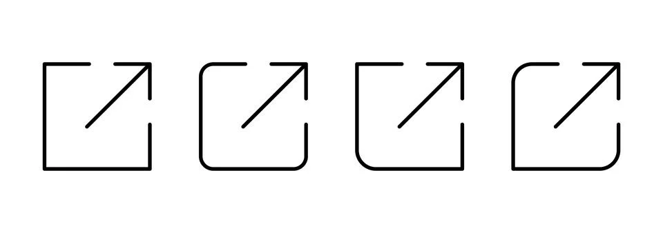 External link icon vector. link sign and symbol. hyperlink symbol Stock Illustration