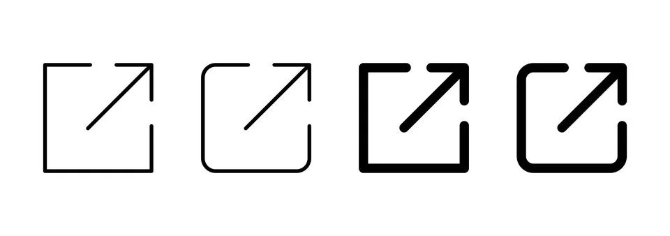 External link icon vector. link sign and symbol. hyperlink symbol Stock Illustration