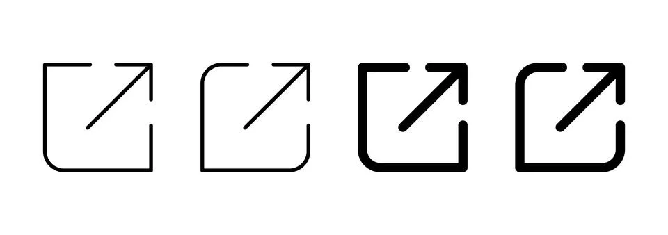 External link icon vector. link sign and symbol. hyperlink symbol Stock Illustration