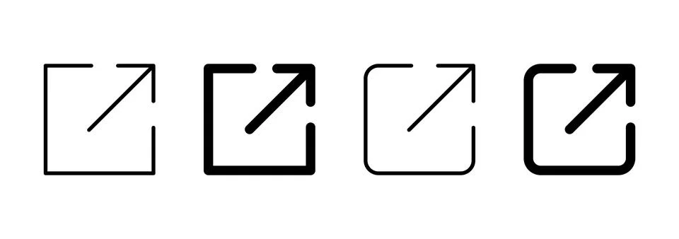 External link icon vector. link sign and symbol. hyperlink symbol Stock Illustration