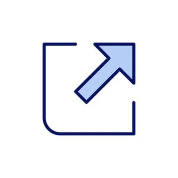 External link icon vector. link sign and symbol. hyperlink symbol Stock Illustration