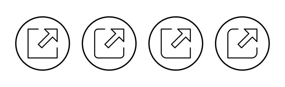 External link icon vector. link sign and symbol. hyperlink symbol Stock Illustration