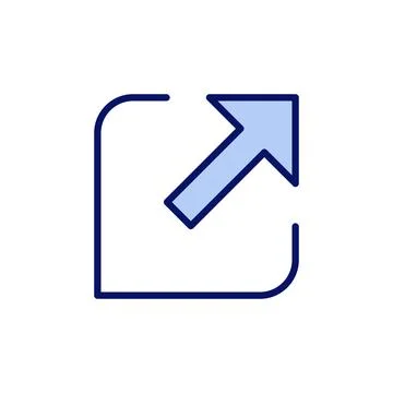 External link icon vector. link sign and symbol. hyperlink symbol Stock Illustration