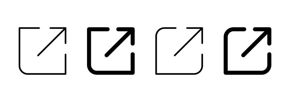 External link icon vector. link sign and symbol. hyperlink symbol Stock Illustration