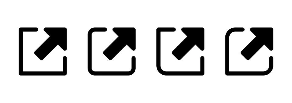 External link icon vector. link sign and symbol. hyperlink symbol Illustrazione stock
