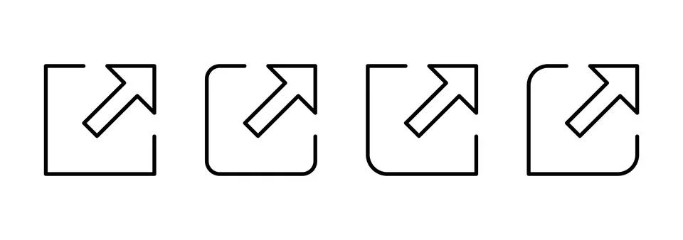 External link icon vector. link sign and symbol. hyperlink symbol Illustrazione stock