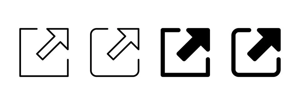 External link icon vector. link sign and symbol. hyperlink symbol Illustrazione stock