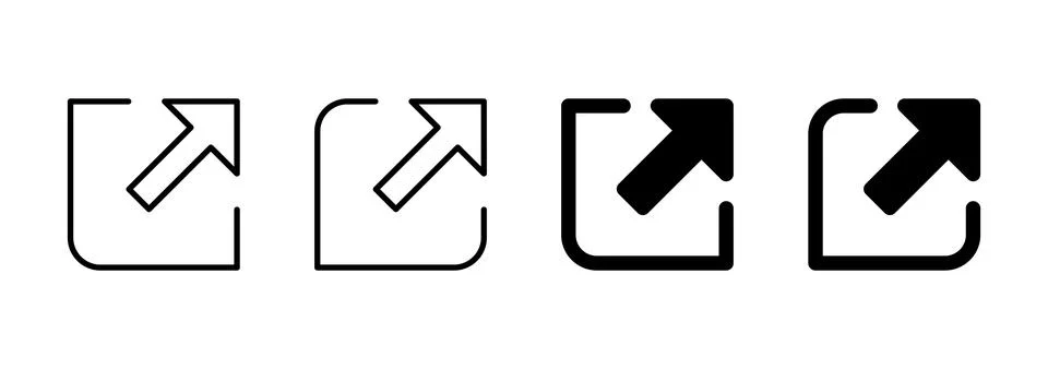 External link icon vector. link sign and symbol. hyperlink symbol Illustrazione stock
