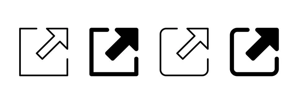 External link icon vector. link sign and symbol. hyperlink symbol Illustrazione stock