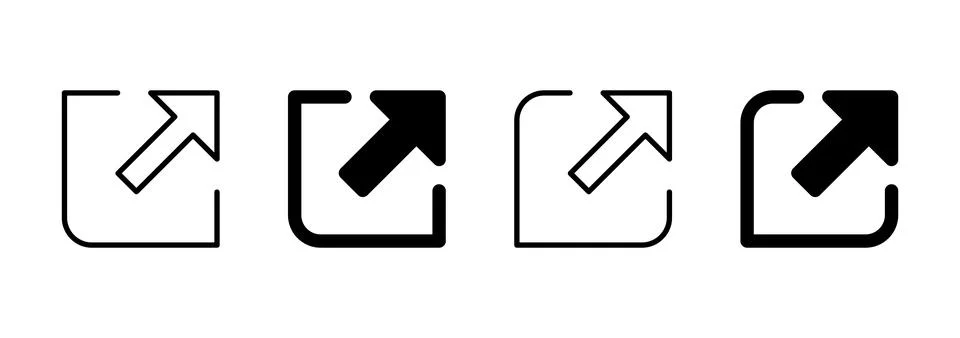 External link icon vector. link sign and symbol. hyperlink symbol Illustrazione stock