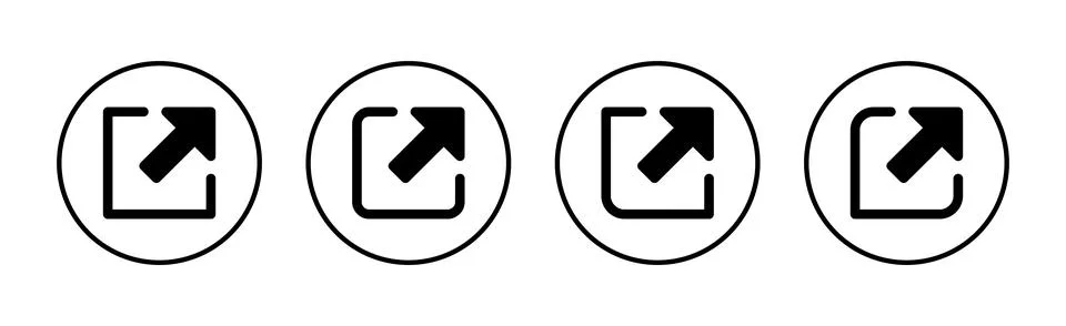 External link icon vector. link sign and symbol. hyperlink symbol Stock Illustration