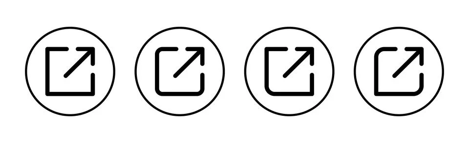 External link icon vector. link sign and symbol. hyperlink symbol Stock Illustration