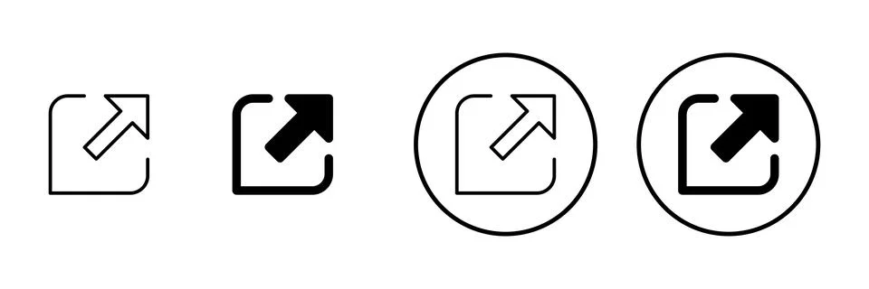 External link icon vector. link sign and symbol. hyperlink symbol Stock Illustration