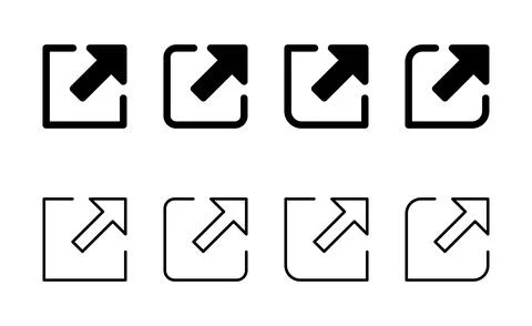 External link icon vector. link sign and symbol. hyperlink symbol Illustrazione stock